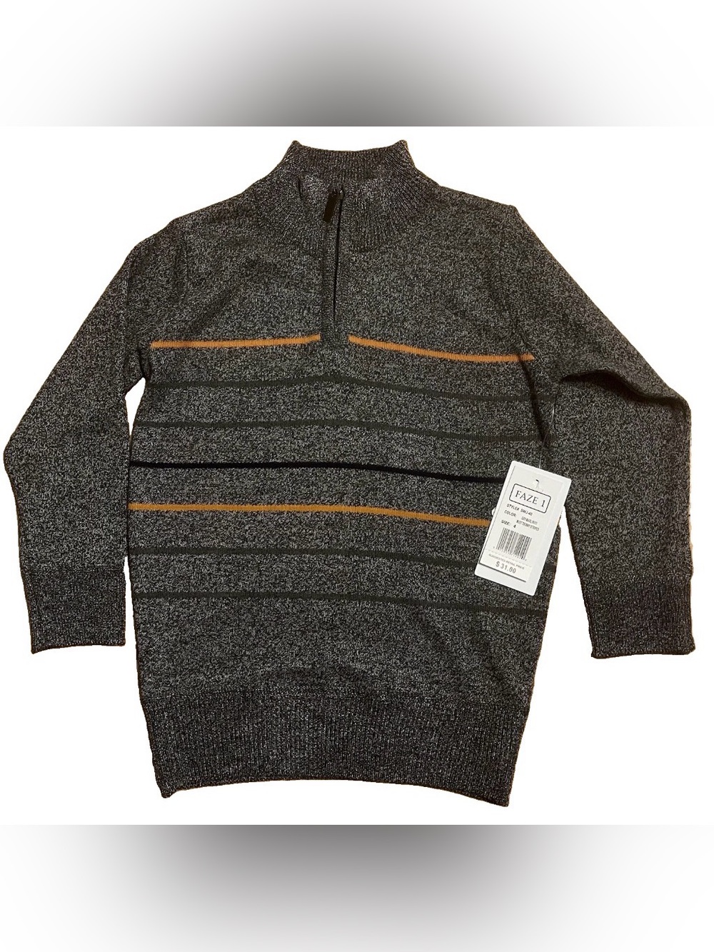 NWT Little Boys Faze 1/4 Zip Sweater - Size 4
